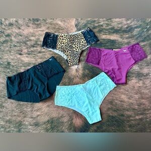 PINK Victoria's Secret Panties- Leopard, Purple, Teal/Mint, Black